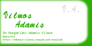 vilmos adamis business card